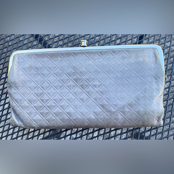 HOBO Quilted Silver Clutch - Picture 1 of 5